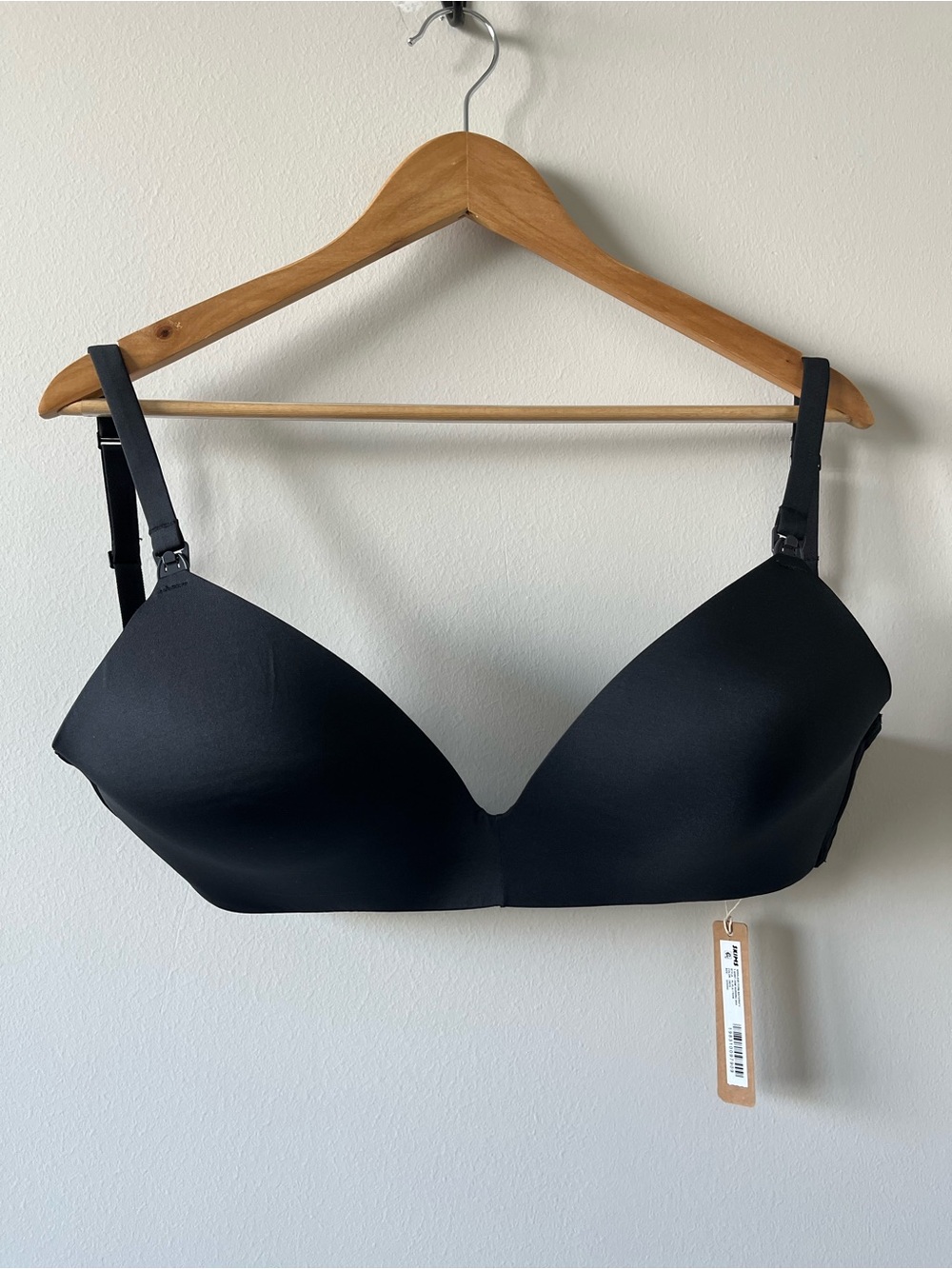SKIMS Wireless Form Maternity T-Shirt Demi Nursing Bra NWT Onyx Color
